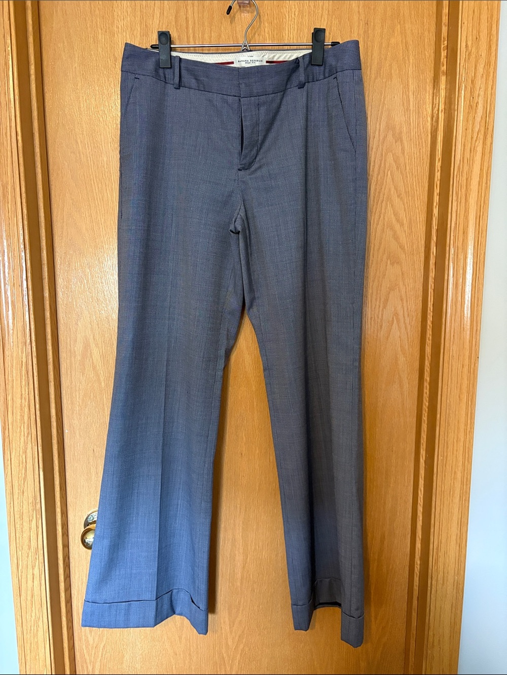 Banana Republic Navy and White Ryan Fit Dress Pants